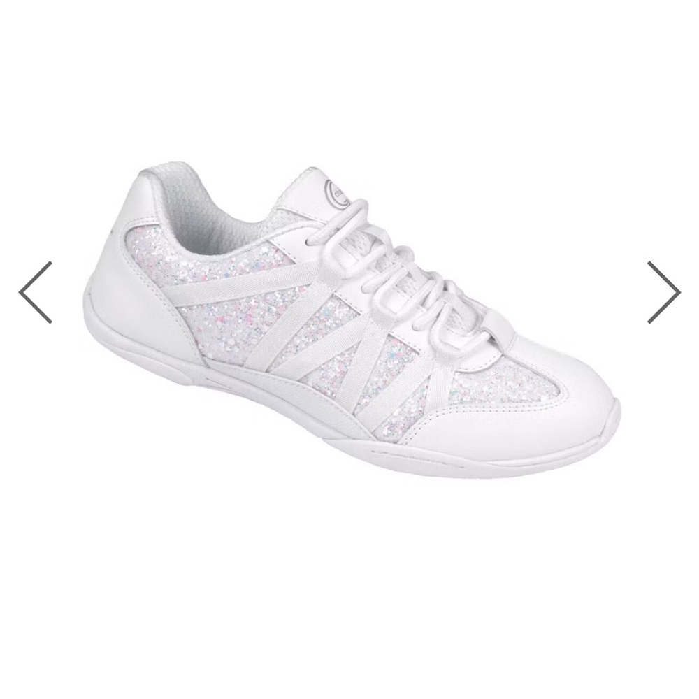 Girl’s White Glitter Sneakers